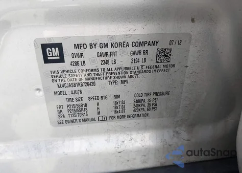 2019 Buick Encore Fwd Preferred from USA, damaged, VIN KL4CJASB1KB726420